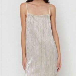 Oak+Fort Sparkly Pleated Dress